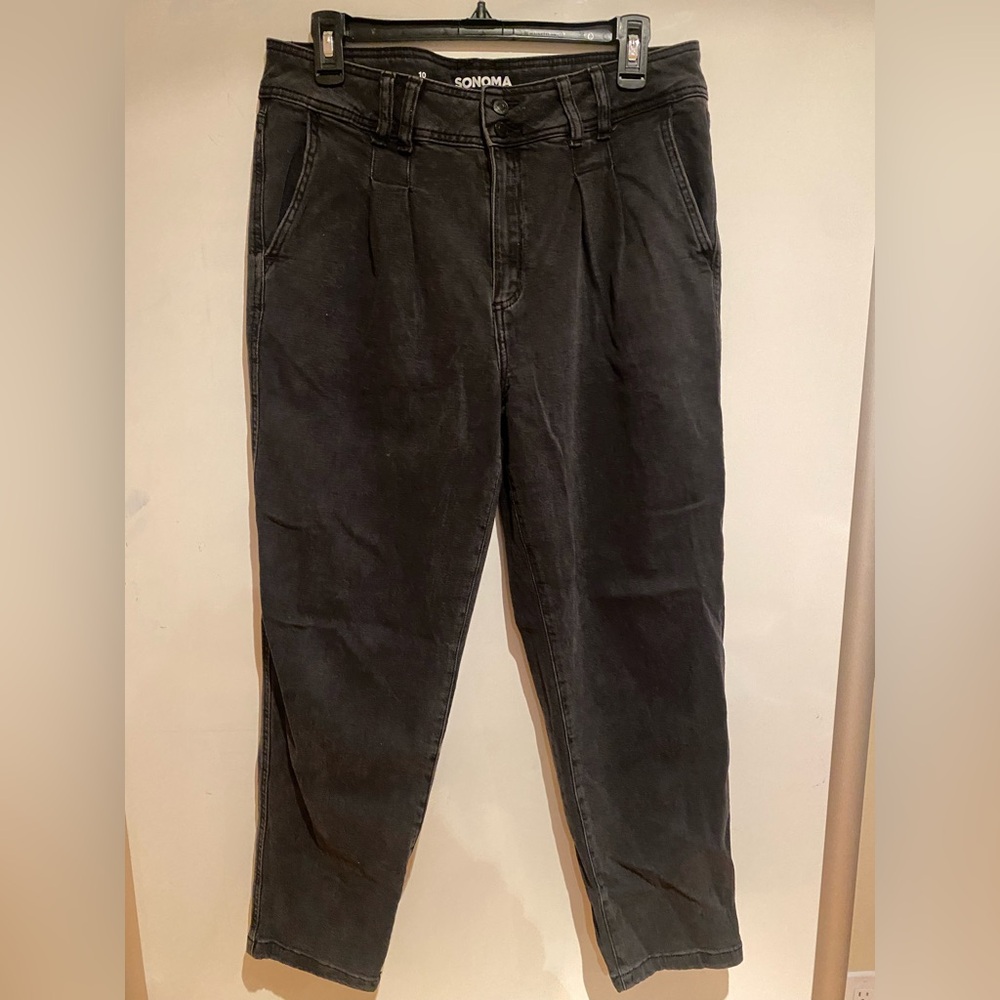SONOMA Relaxed High-Waist Black Jeans